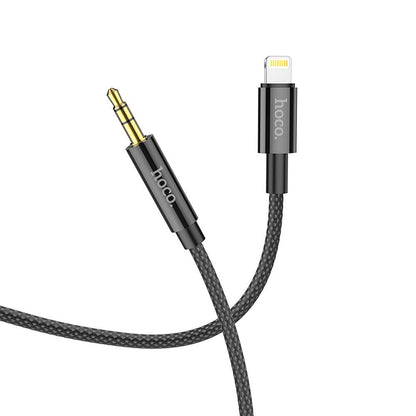 Kabel audio 3,5 mm - Lightning HOCO UPA19, 1 m, czarny 