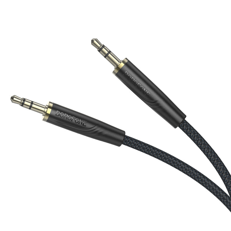 Cablu Audio 3.5mm - 3.5mm Borofone BL23 Refinado, 1m, Negru