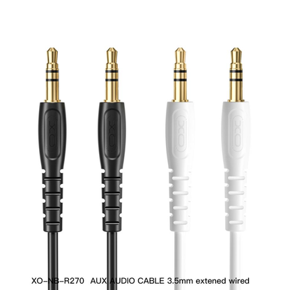 Cablu Audio 3.5mm - 3.5mm XO Design NB-R270, 1m, Alb