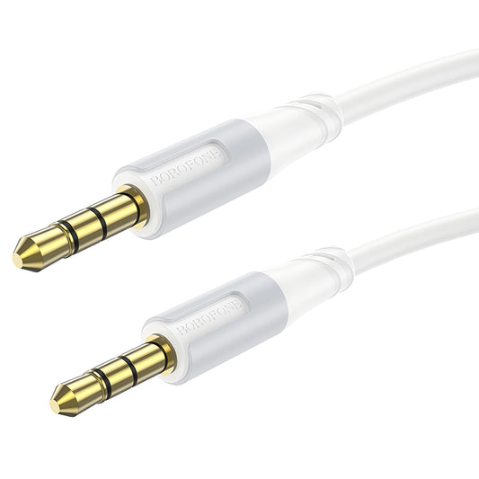 Cablu Audio 3.5mm - 3.5mm Borofone BL19 Creator, 1m, Alb
