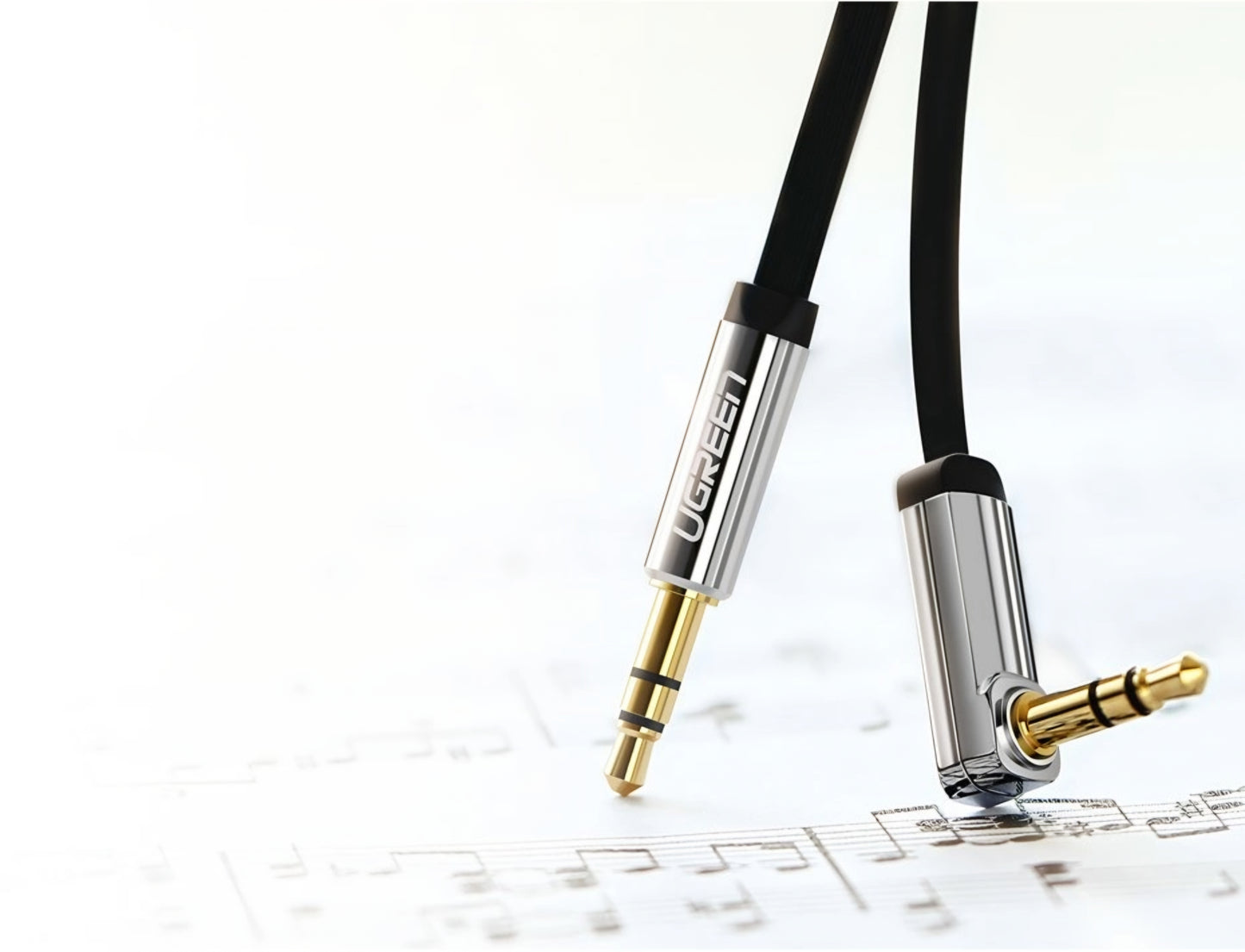 Cablu Audio 3.5mm - 3.5mm UGREEN AV119 Angled, 3m, Negru