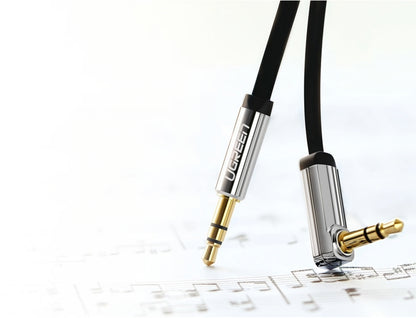 Cablu Audio 3.5mm - 3.5mm UGREEN AV119 Angled, 3m, Negru