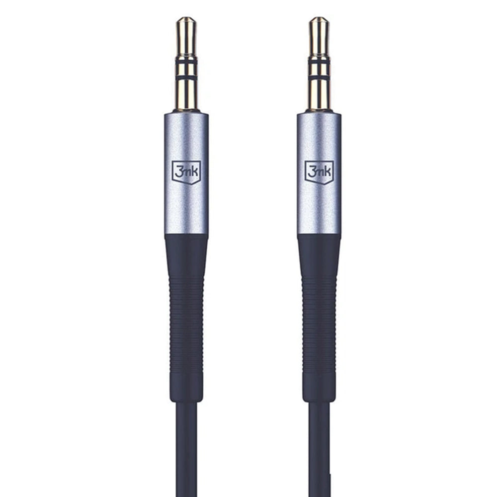 Cablu Audio 3.5mm - 3.5mm 3MK, 1m, Negru