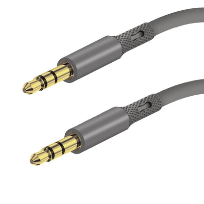 Cablu Audio 3.5mm - 3.5mm Techsuit AC3 SoundFlex, 1m, Gri