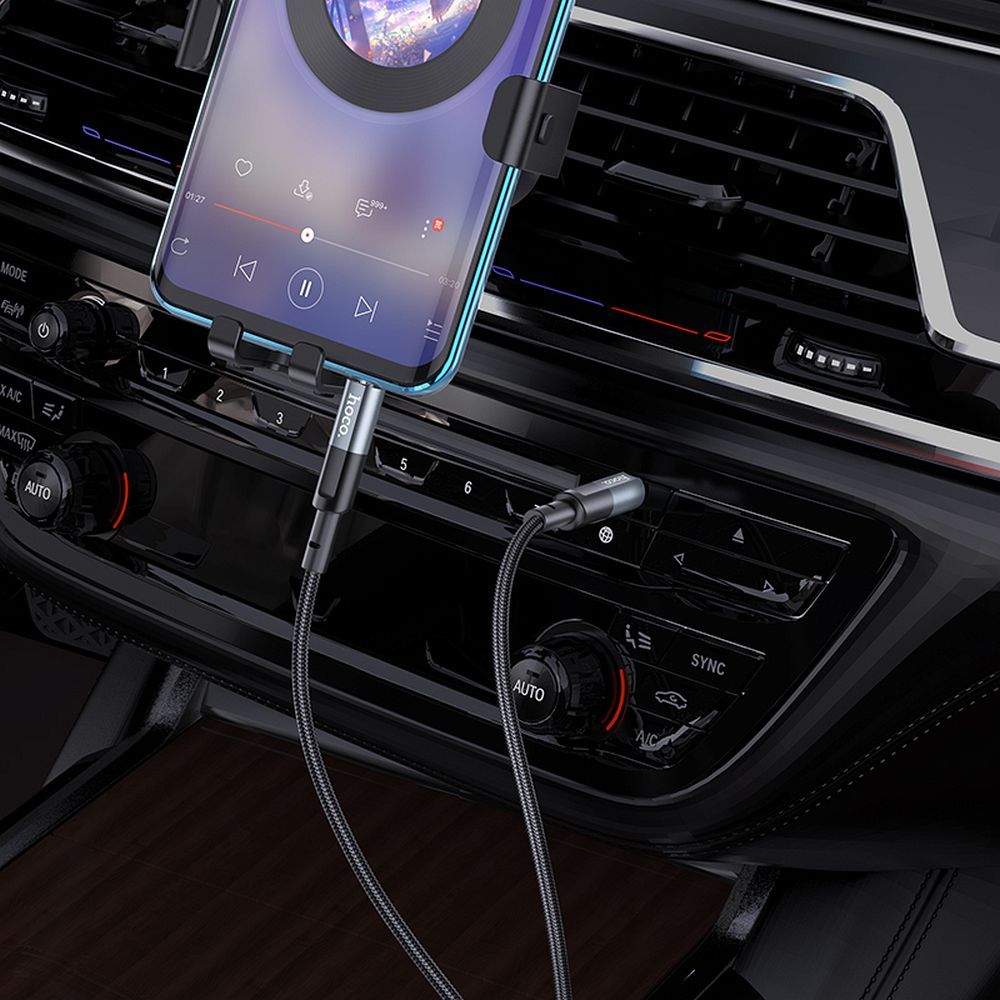 Cablu Audio 3.5mm - 3.5mm HOCO UPA23, 1m, Gri