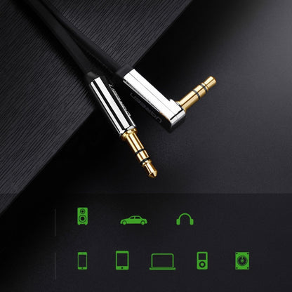 Cablu Audio 3.5mm - 3.5mm UGREEN AV119 Angled, 3m, Negru