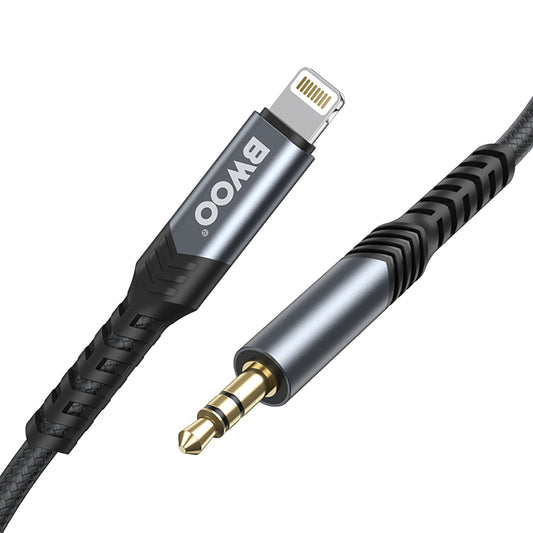 Cablu Audio Lightning - 3.5mm BWOO BO-AUX068, 1.2m, Negru