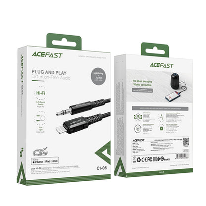 Cablu Audio Lightning - 3.5mm Acefast C1-06, 1.2m, Negru