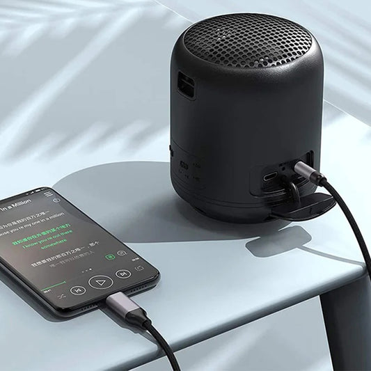 Cablu Audio Lightning - 3.5mm Techsuit AC10 SoundShell, 1.5m, Gri