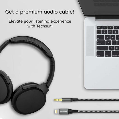 Cablu Audio Lightning - 3.5mm Techsuit AC17 NexaSound, 1m, Gri