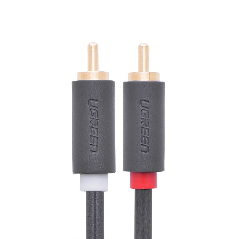 Cablu Audio UGREEN AV104, 2 x RCA - 2 x RCA, 2m, Negru