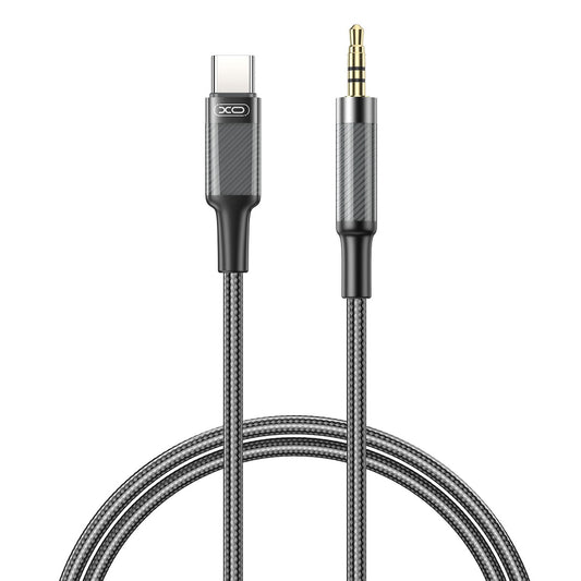Cablu Audio USB-C - 3.5mm XO Design NB-R279B, 1m, Negru