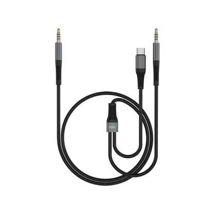 Cablu Audio USB-C / 3.5mm - 3.5mm XO Design NB178B, 1m, Negru
