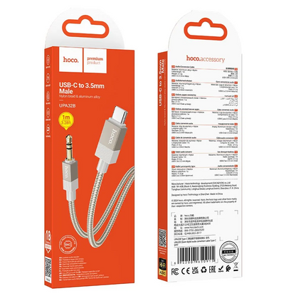 Cablu Audio USB-C - 3.5mm HOCO UPA32B, 1m, Auriu