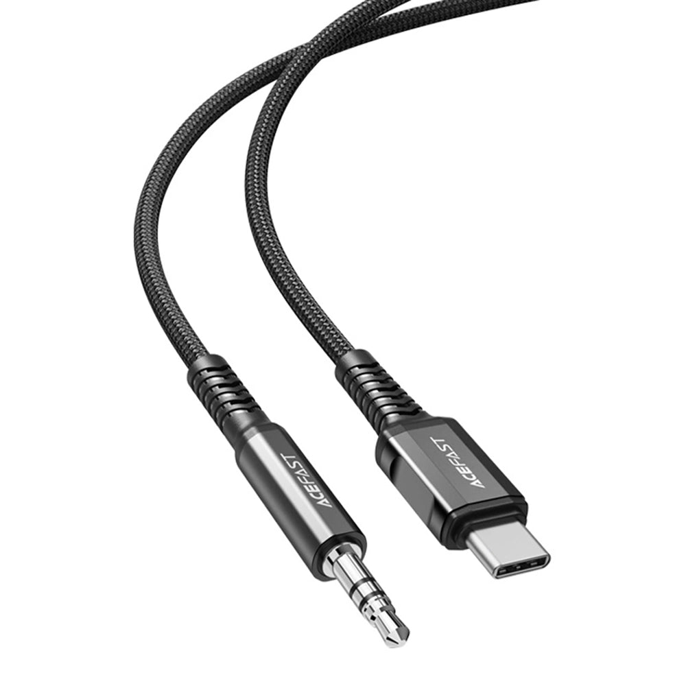 Cablu Audio USB-C - 3.5mm Acefast C1-08, 1.2m, Negru