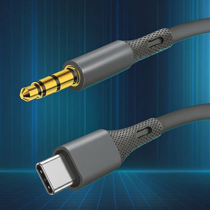 Cablu Audio USB-C - 3.5mm Techsuit AC4 SoundFlex, 1m, Gri