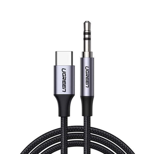 Cablu Audio USB-C - 3.5mm UGREEN CM450 (20192), 1m, Gri