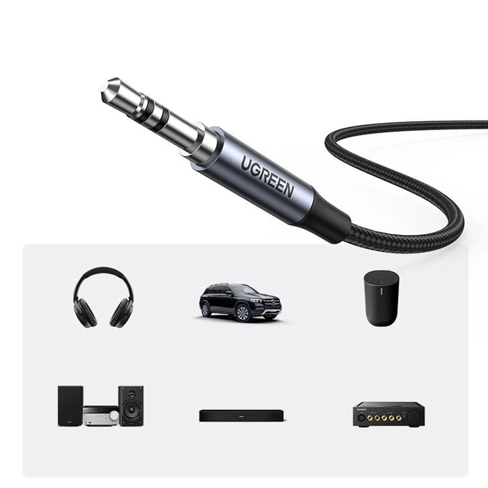 Cablu Audio USB-C - 3.5mm UGREEN CM450 (20192), 1m, Gri