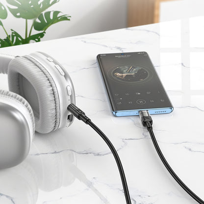 Cablu Audio USB-C - 3.5mm HOCO UPA27, 1.2m, Negru
