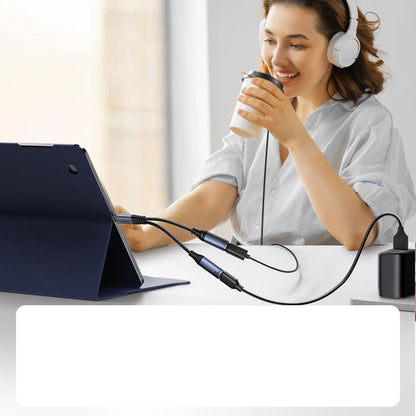 Cablu Audio USB-C - 2 x USB-C Joyroom SY-C03, 0.14m, Negru