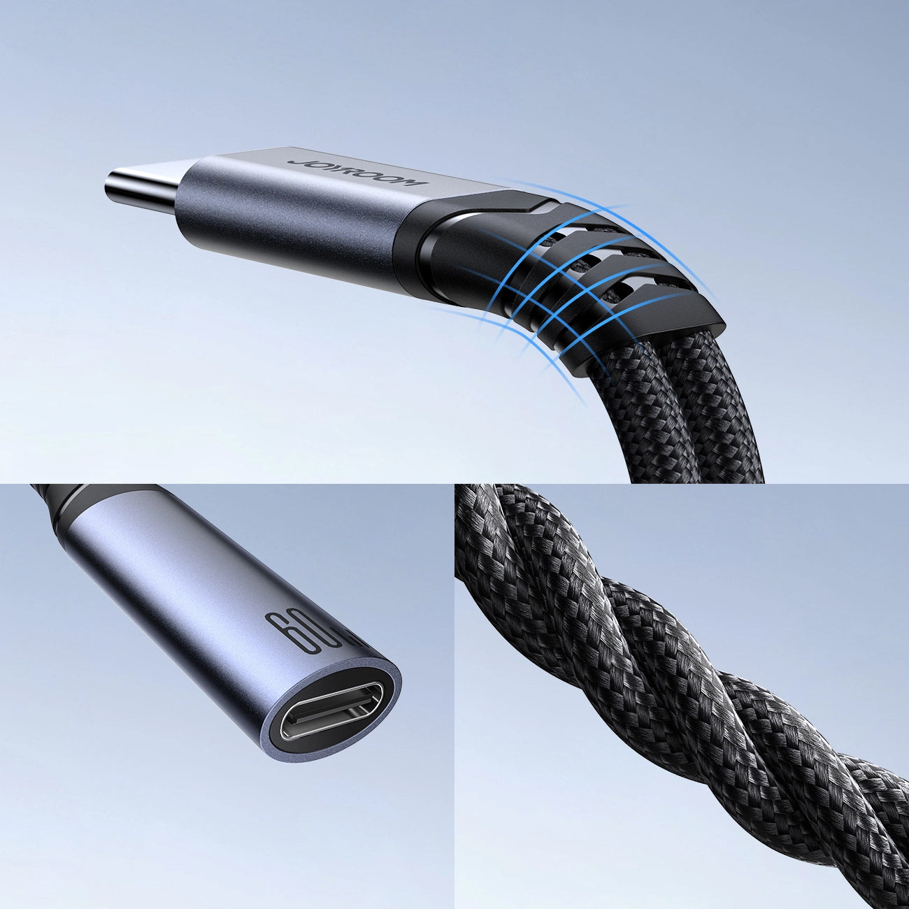 Cablu Audio USB-C - 2 x USB-C Joyroom SY-C03, 0.14m, Negru