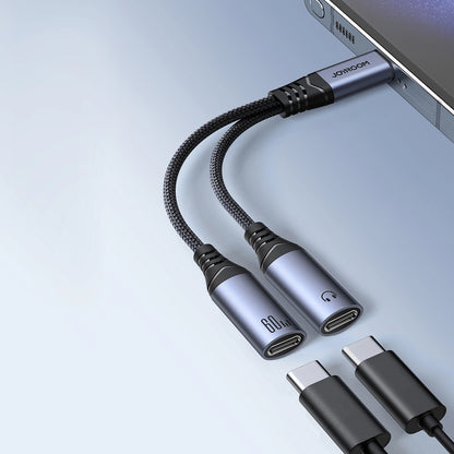 Cablu Audio USB-C - 2 x USB-C Joyroom SY-C03, 0.14m, Negru
