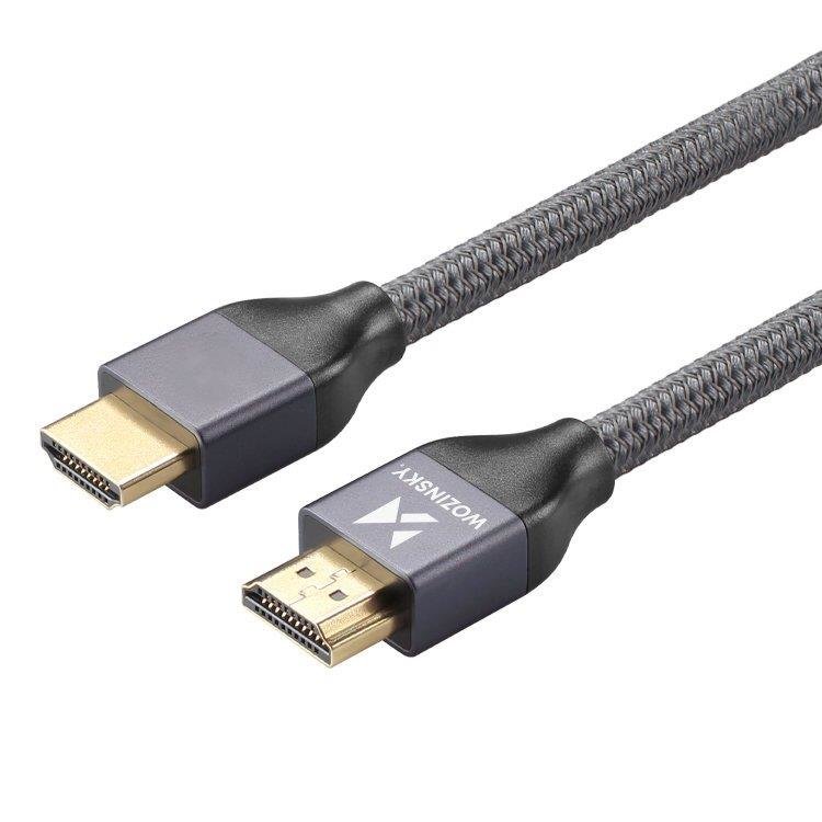 Kabel wideo WZK Ultraboost, HDMI - HDMI, 8K, 1m, szary WHDMI-10 WHDMI-10