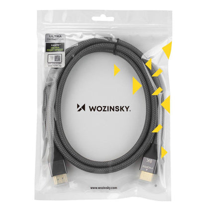 Kabel wideo WZK Ultraboost, HDMI - HDMI, 8K, 1m, szary WHDMI-10 WHDMI-10