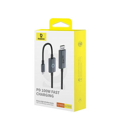 Cablu Audio si Video USB-C - DisplayPort Baseus, 8K, 1.5m, Negru B0063370D111-02