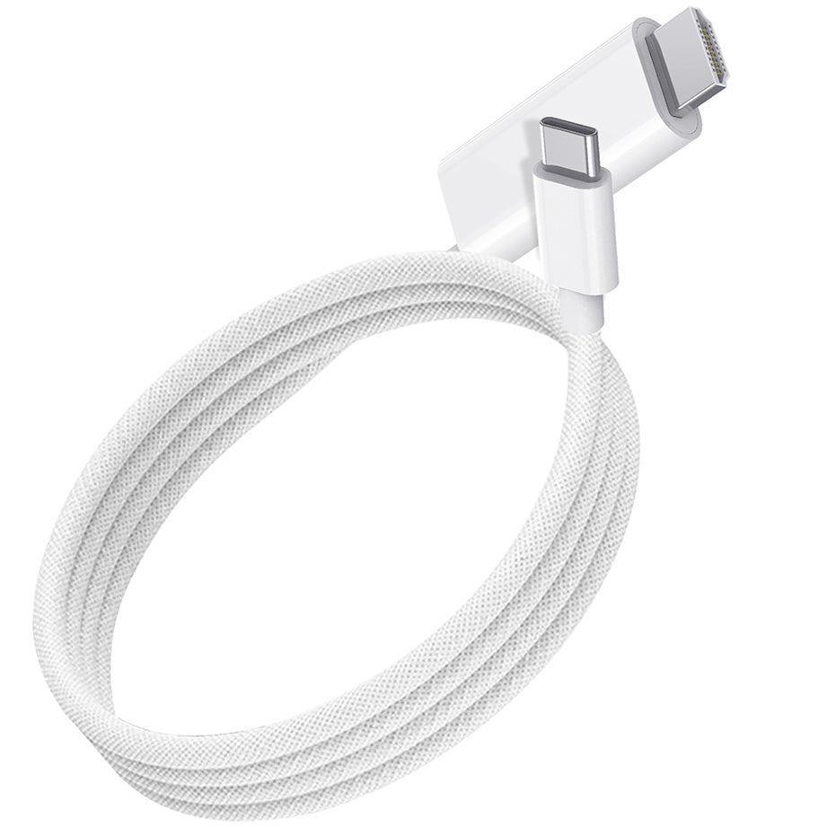 Kabel audio-wideo USB-C - HDMI WiWu Wi-PS001, 1,8 m, biały