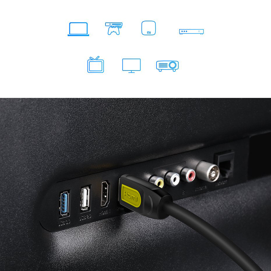 Cablu Video UGREEN HD101, HDMI - HDMI, 4K, 1m, Negru