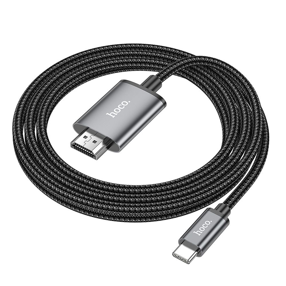 Cablu Audio si Video USB-C - HDMI HOCO UA27, 2m, Gri