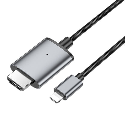 Cablu Audio si Video Lightning - HDMI HOCO UA27, 2m, Gri
