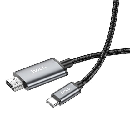 Cablu Audio si Video USB-C - HDMI HOCO UA27, 2m, Gri