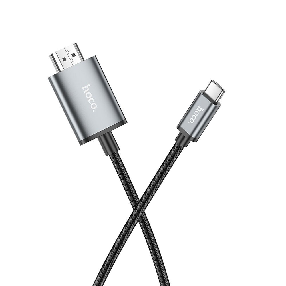 Cablu Audio si Video USB-C - HDMI HOCO UA27, 2m, Gri