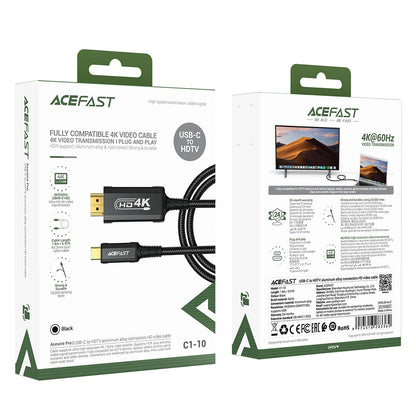 Cablu Audio si Video USB-C - HDMI Acefast C1-10, 1.8m, Negru
