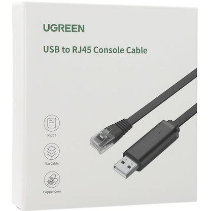 Cablu Consola USB UGREEN CM204, RJ45, 3m, Negru