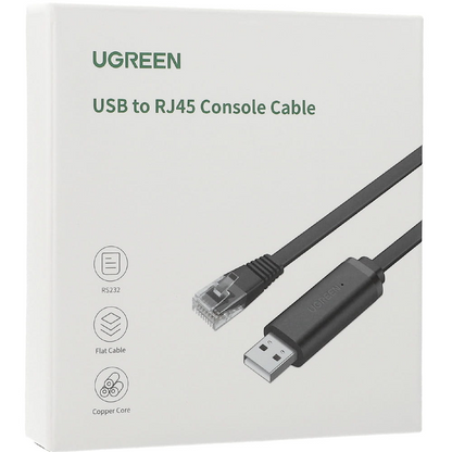 Cablu Consola USB UGREEN CM204, RJ45, 3m, Negru, Resigilat