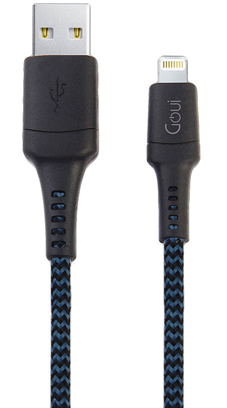 Kabel do ładowania i transmisji danych USB-A - Lightning Goui Tough, 18 W, 1,5 m, niebieski G-LC15-8PINBK