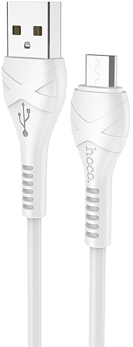 Cablu Date si Incarcare USB-A - microUSB HOCO X37, 18W, 1m, Alb