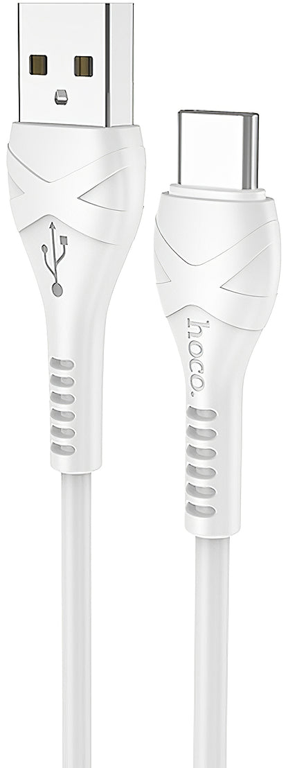 Cablu Date si Incarcare USB-A - USB-C HOCO X37, 18W, 1m, Alb