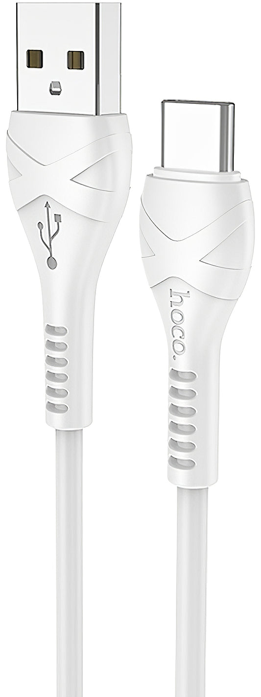 Cablu Date si Incarcare USB-A - USB-C HOCO X37, 18W, 1m, Alb