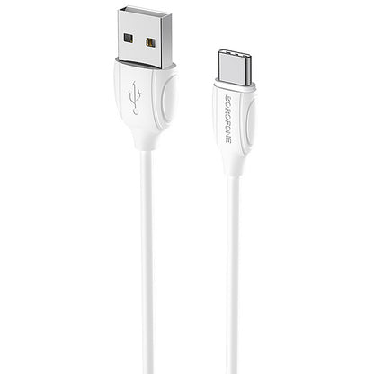 Kabel do ładowania i transmisji danych USB-A - USB-C Borofone Benefit BX19, 18W, 1m, biały