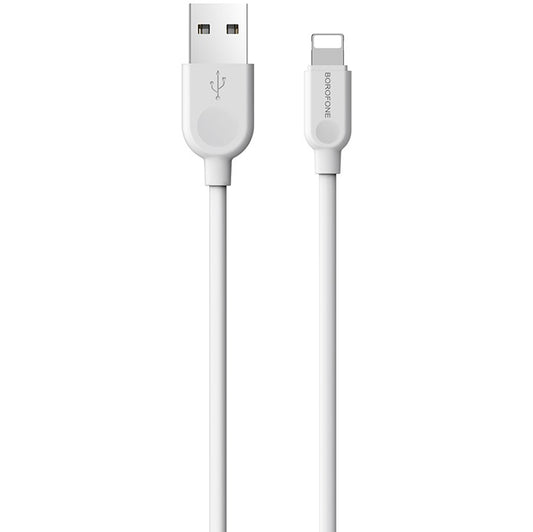 Kabel do ładowania i transmisji danych USB-A - Lightning Borofone BX14 LinkJet, 18W, 1m, biały