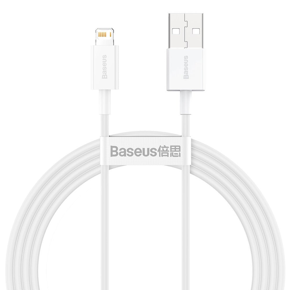 Kabel do ładowania i transmisji danych USB-A - Lightning Baseus Superior Series, 20 W, 1,5 m, biały CALYS-B02