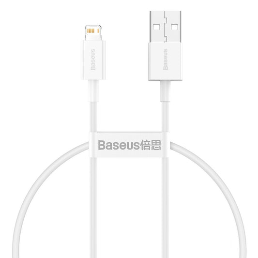 Cablu Date si Incarcare USB-A - Lightning Baseus Superior Series, 20W, 0.25m, Alb CALYS-02