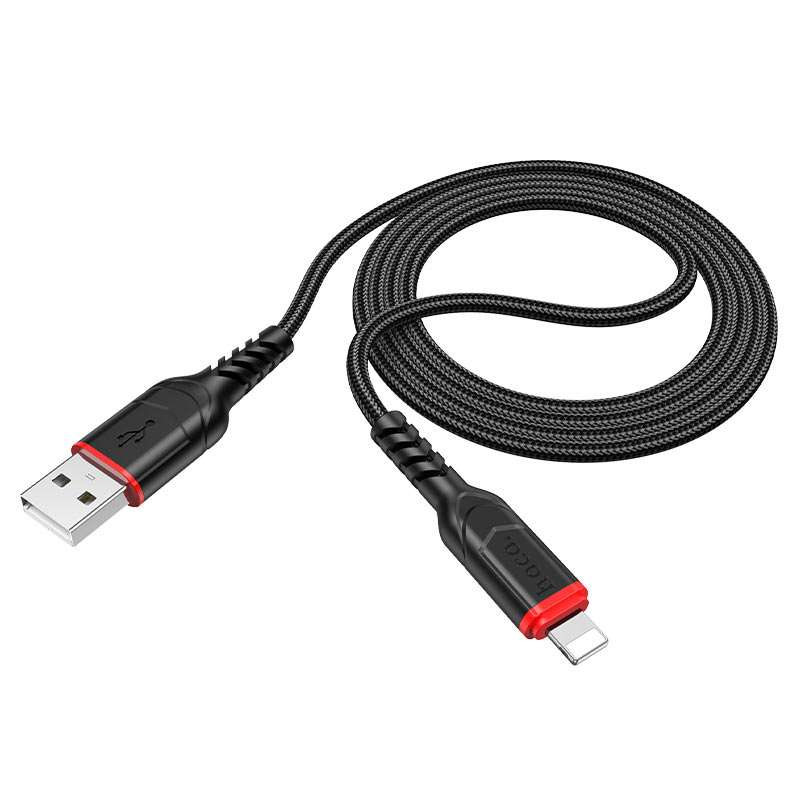 Cablu Date si Incarcare USB-A - Lightning HOCO X59 Victory, 18W, 1m, Negru