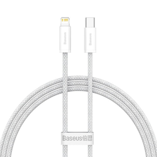 Cablu Date si Incarcare USB-C - Lightning Baseus Dynamic Fast Charging, 20W, 2m, Alb CALD000102