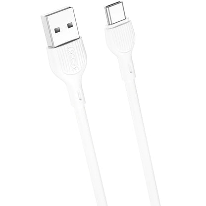 Cablu Date si Incarcare USB-A - USB-C XO Design NB200, 10W, 1m, Alb