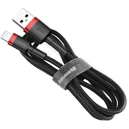 Kabel do ładowania i transmisji danych USB-A - Lightning Baseus Cafule, 18 W, 0,5 m, czerwony CALKLF-A19